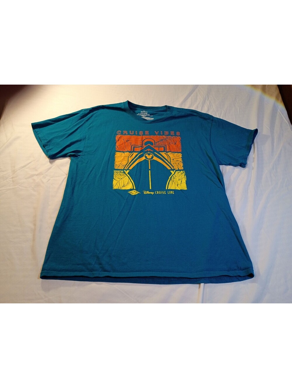 Disney Cruise Line 'Cruise Vibes' Graphic T-Shirt, Teal, Size XL